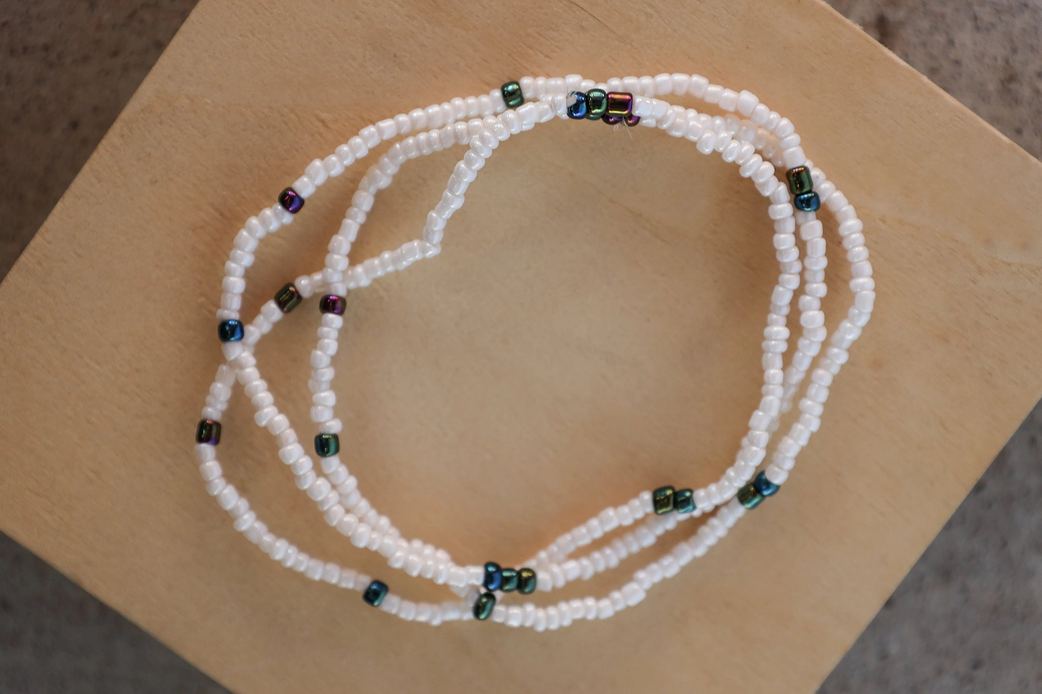 Beaded Bracelet - Egg Shell