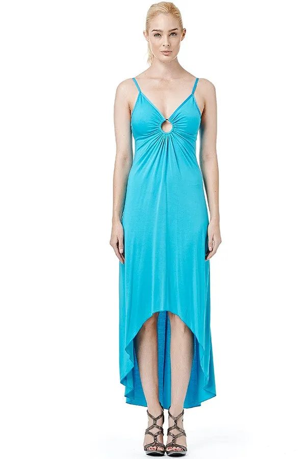 Hi-lo Scoop Keyhole Dress
