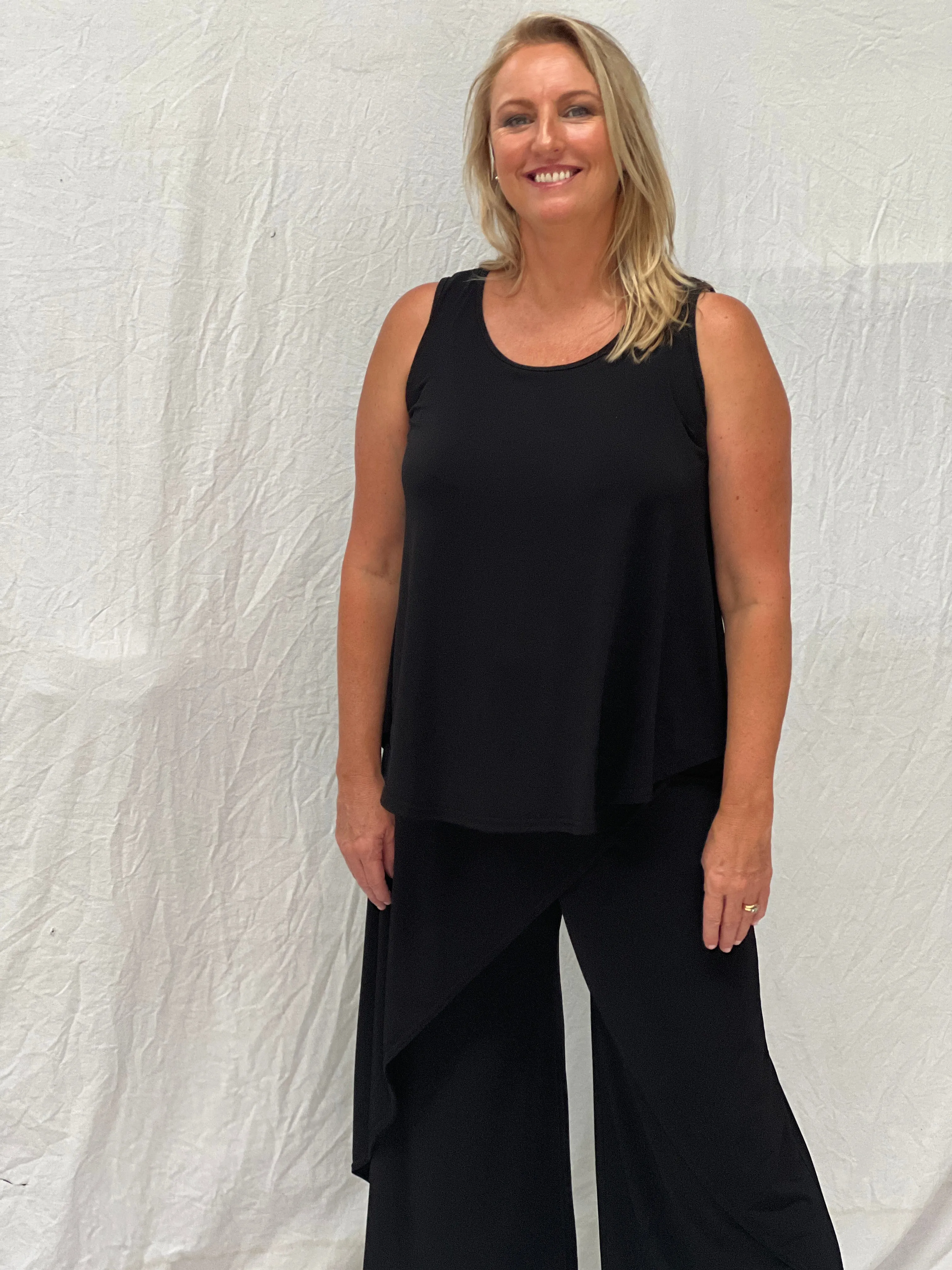 Winona Black Jersey Top