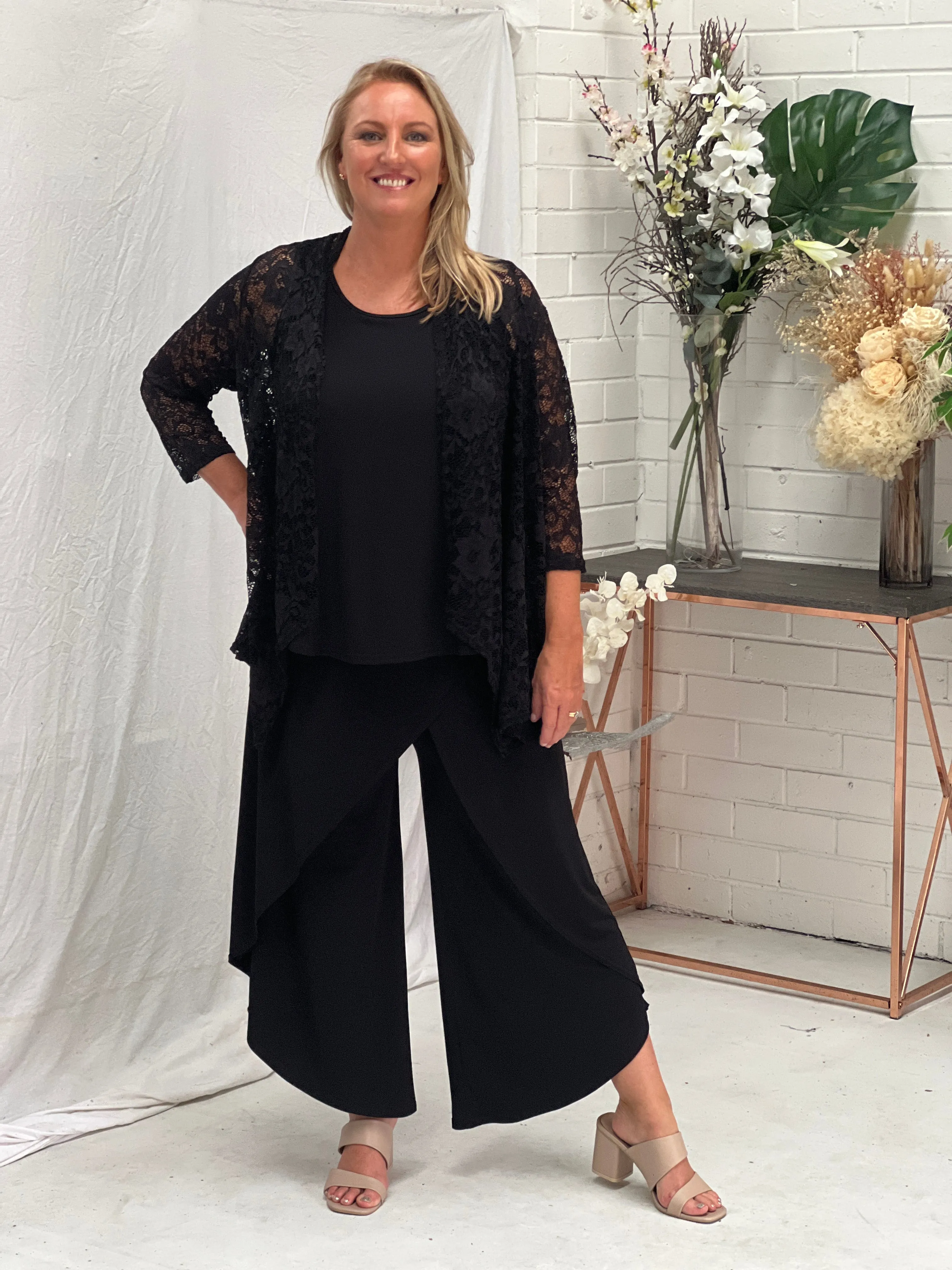 Winona Black Jersey Top